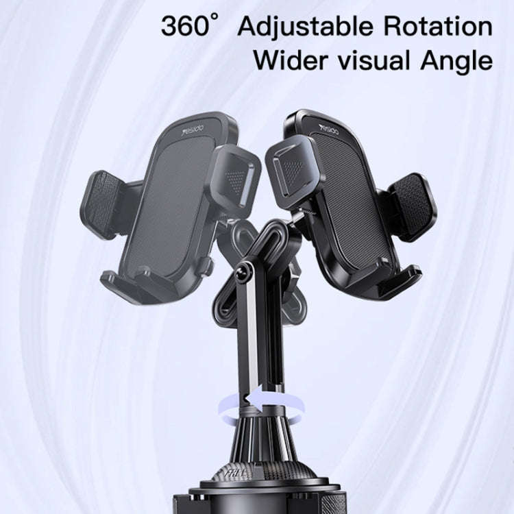 Yesido C195 Car Cup Holder Using Phone Bracket(Black)
