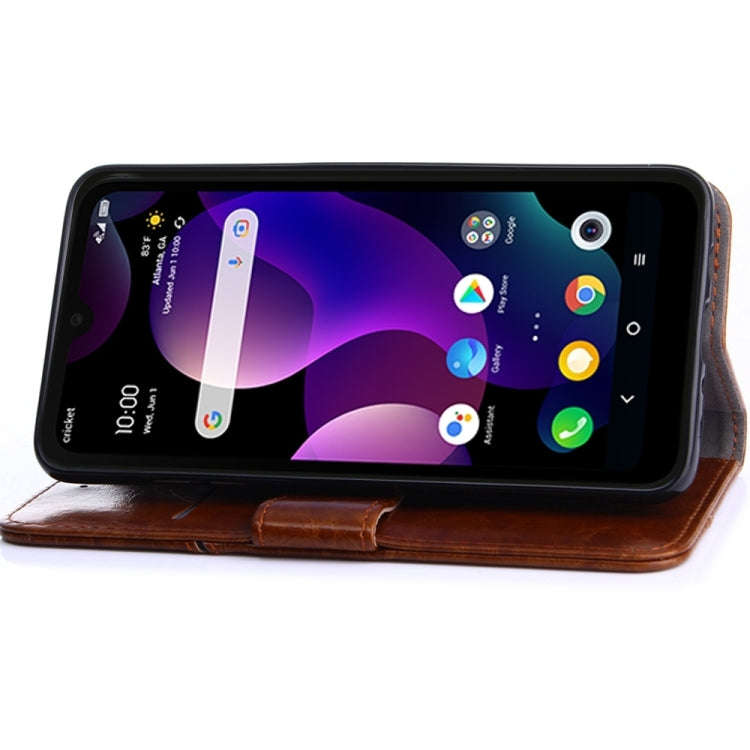 For Tecno Pova 4 Pro Geometric Stitching Flip Leather Phone Case(Light Brown)