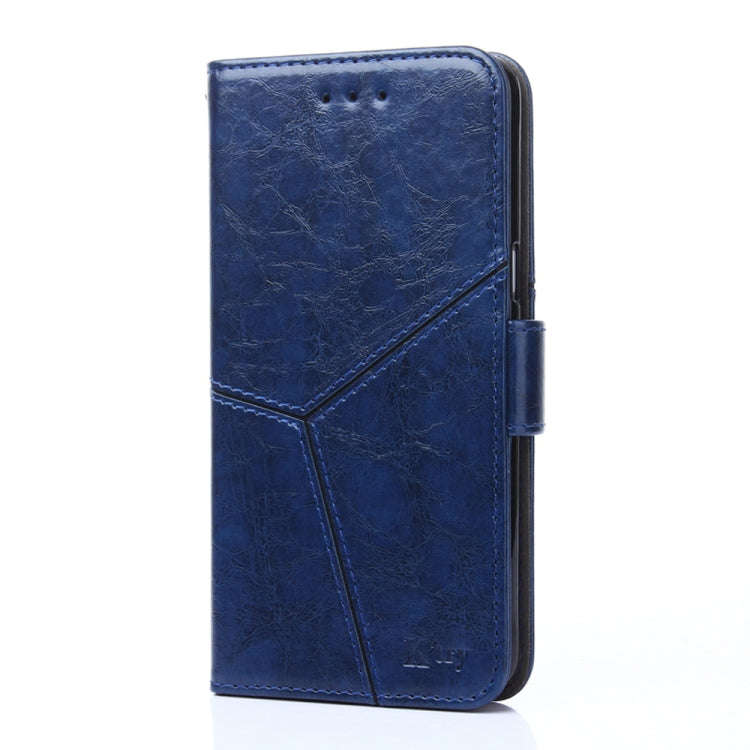 For Rakuten Hand 4G Geometric Stitching Flip Leather Phone Case(Blue)