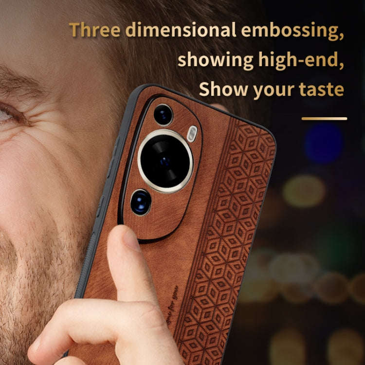 For Huawei P60 Art AZNS 3D Embossed Skin Feel Phone Case(Sapphire Blue)