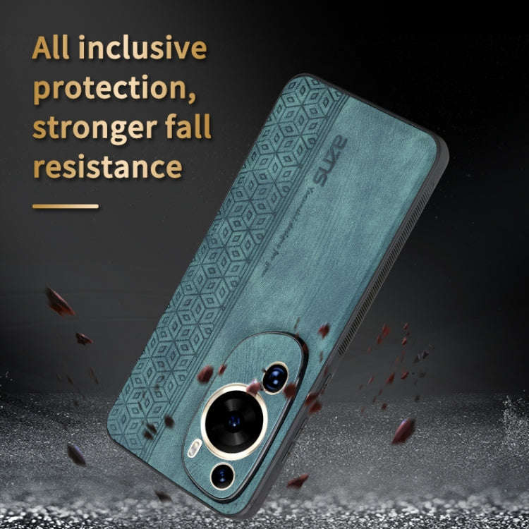 For Huawei P60 Art AZNS 3D Embossed Skin Feel Phone Case(Sapphire Blue)