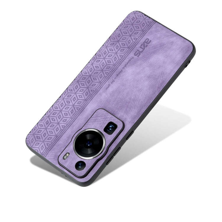 For Huawei P60 / P60 Pro AZNS 3D Embossed Skin Feel Phone Case(Purple)