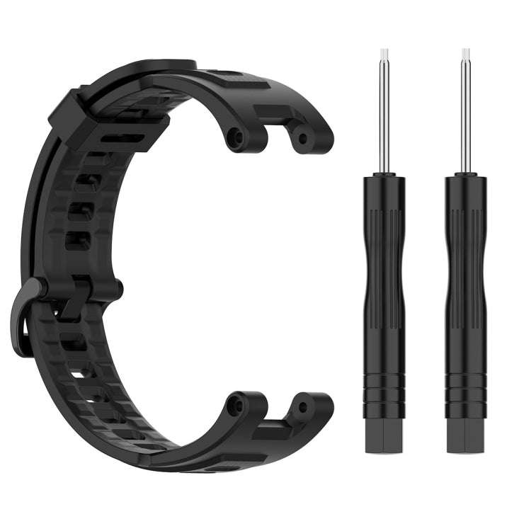For Huami Amazfit T-Rex A1918 Tyrannosaurus Silicone Watch Band(Black)
