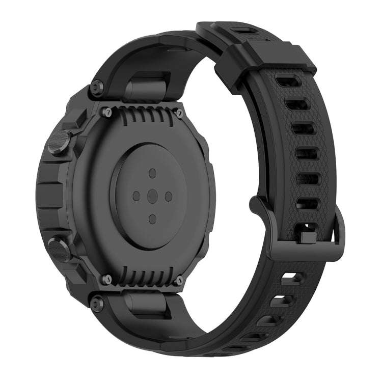 For Huami Amazfit T-Rex A1918 Tyrannosaurus Silicone Watch Band(Black)