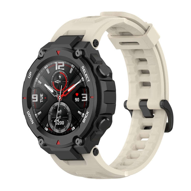 For Huami Amazfit T-Rex A1918 Tyrannosaurus Silicone Watch Band(Beige)