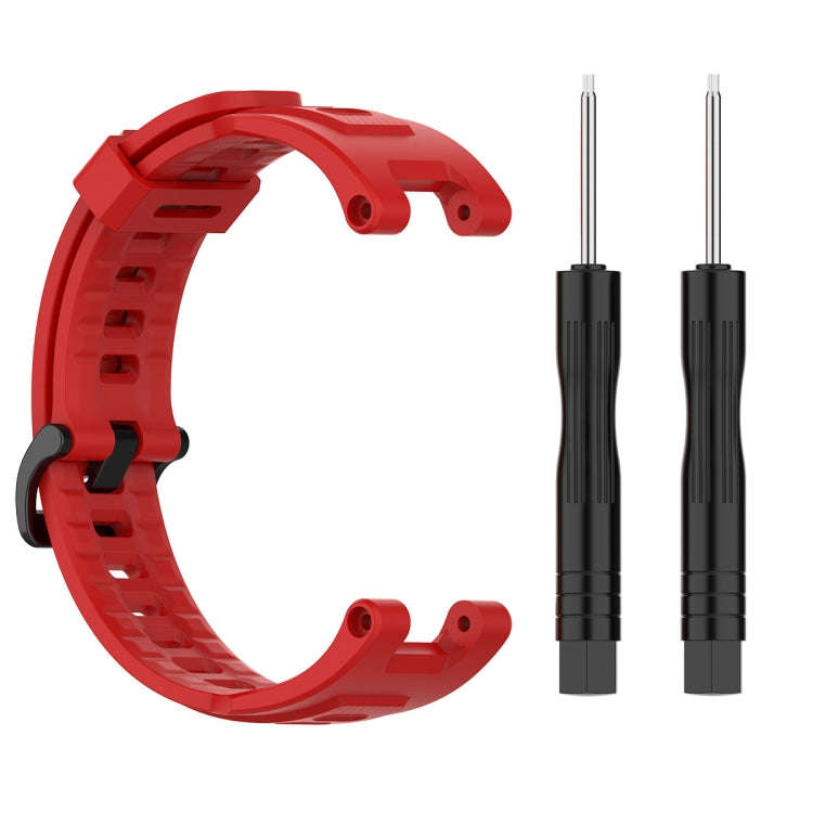 For Huami Amazfit T-Rex A1918 Tyrannosaurus Silicone Watch Band(Lava Red)