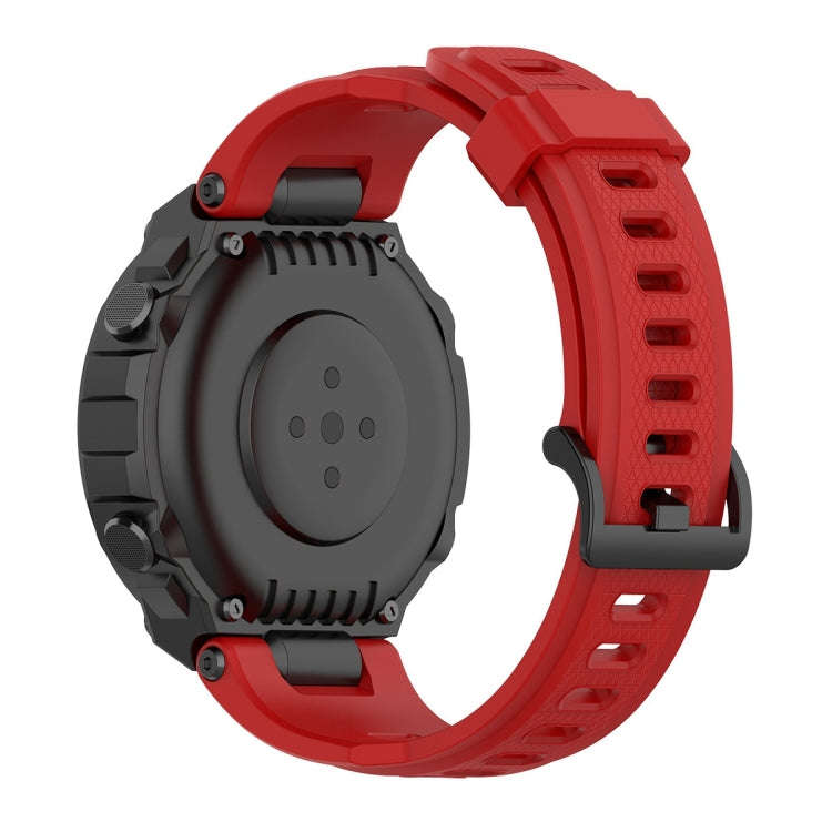 For Huami Amazfit T-Rex A1918 Tyrannosaurus Silicone Watch Band(Lava Red)