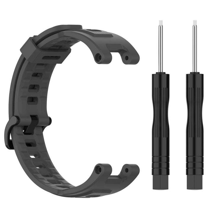 For Huami Amazfit T-Rex A1918 Tyrannosaurus Silicone Watch Band(Dark Gray)