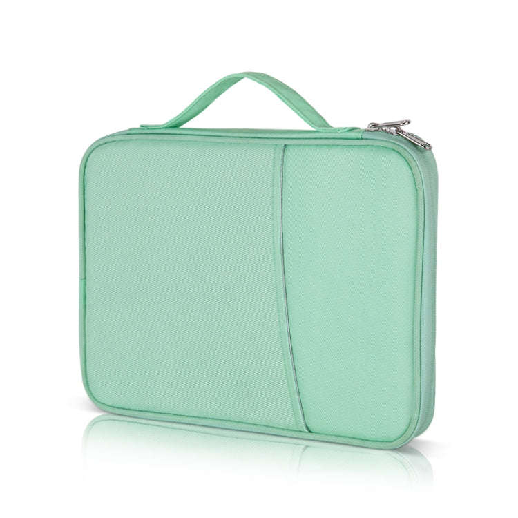 For 9.7-11 inch Laptop Portable Cloth Texture Leather Bag(Blue)