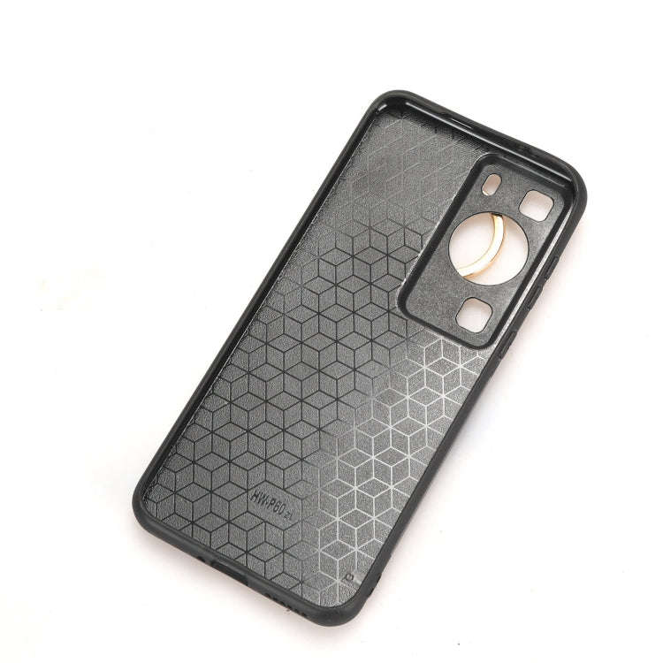 For Huawei P60 / P60 Pro Wristband Leather Back Phone Case(Blue)