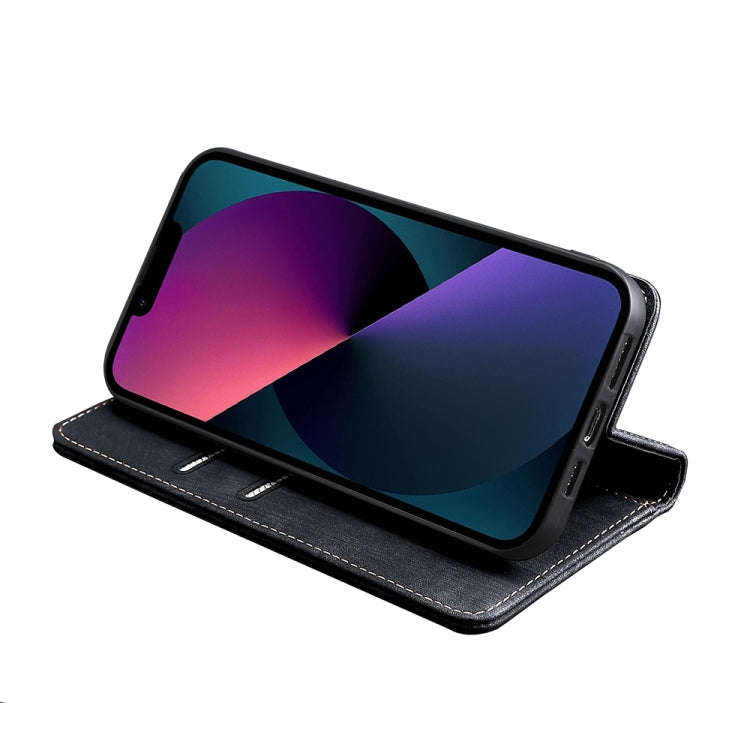 For Infinix Hot 11 Russian Version RFID Anti-theft Brush Magnetic Leather Phone Case(Black)