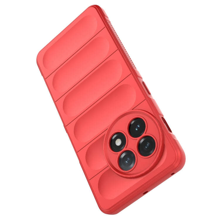 For OnePlus 11 5G Magic Shield TPU + Flannel Phone Case(Red)