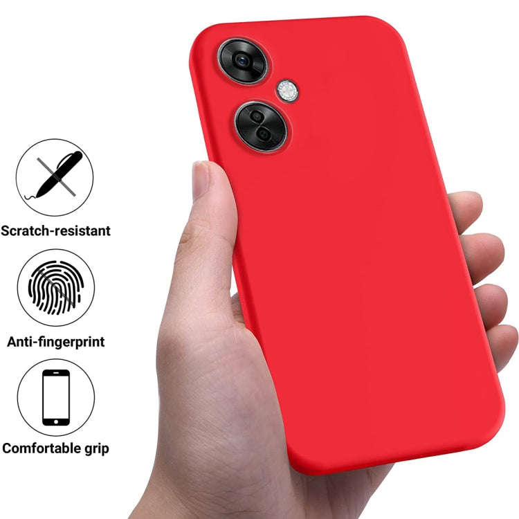 For OnePlus Nord CE 3 Lite Pure Color Liquid Silicone Shockproof Phone Case(Red)