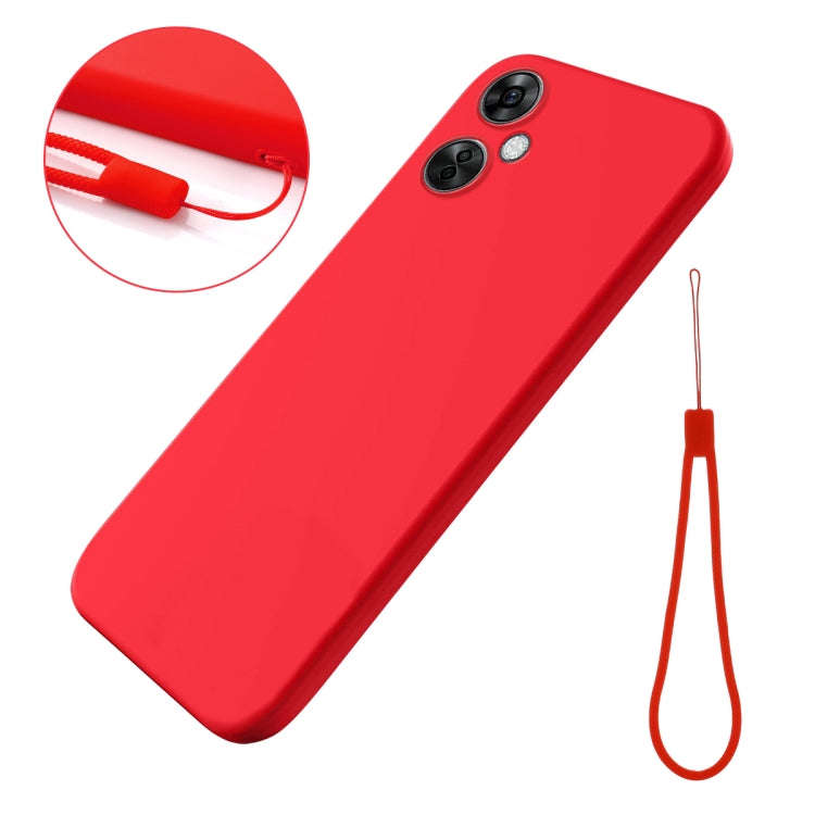 For OnePlus Nord CE 3 Lite Pure Color Liquid Silicone Shockproof Phone Case(Red)