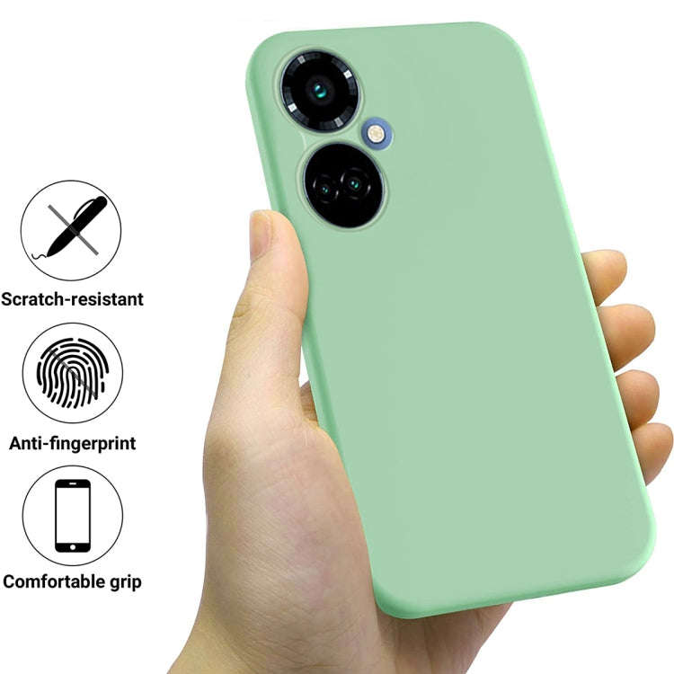 For Tecno Camon 19 / 19 Pro Pure Color Liquid Silicone Shockproof Phone Case(Green)