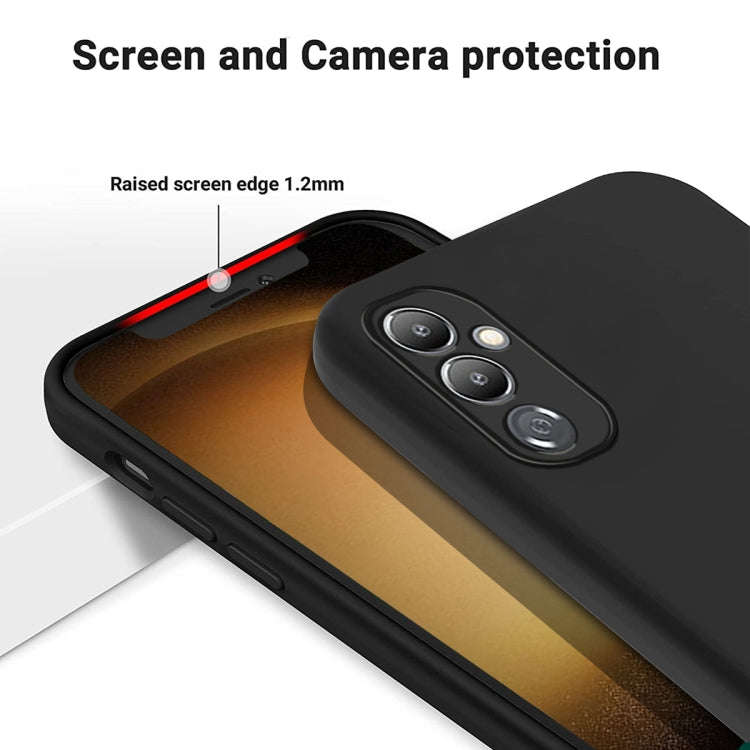 For Tecno Pova 4 Pure Color Liquid Silicone Shockproof Phone Case(Black)