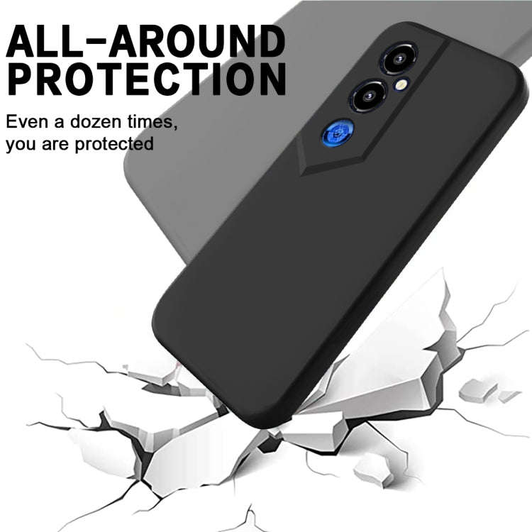 For Tecno Pova 4 Pro Pure Color Liquid Silicone Shockproof Phone Case(Black)