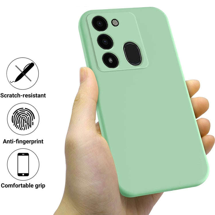 For Tecno Spark Go 2022 / Spark 8C / Spark 9 Pure Color Liquid Silicone Shockproof Phone Case(Green)