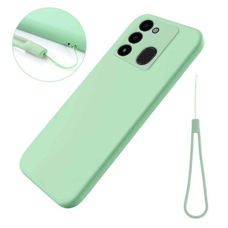 For Tecno Spark Go 2022 / Spark 8C / Spark 9 Pure Color Liquid Silicone Shockproof Phone Case(Green)