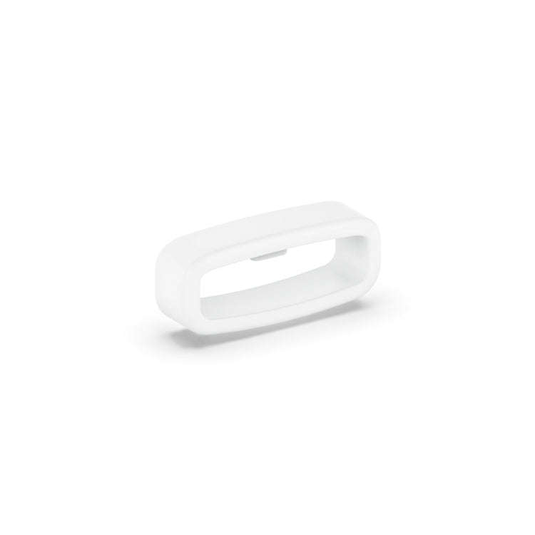 20mm 10pcs Universal Watch Band Fixed Silicone Ring Safety Buckle(White)
