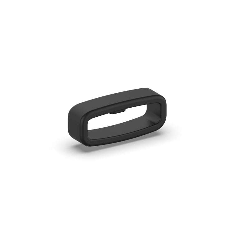 20mm 10pcs Universal Watch Band Fixed Silicone Ring Safety Buckle(Black)