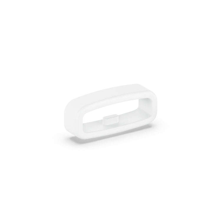 22mm 10pcs Universal Watch Band Fixed Silicone Ring Safety Buckle(White)