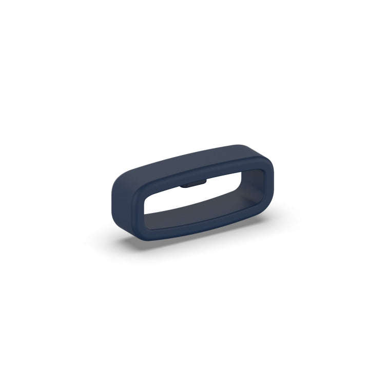 22mm 10pcs Universal Watch Band Fixed Silicone Ring Safety Buckle(Navy Blue)