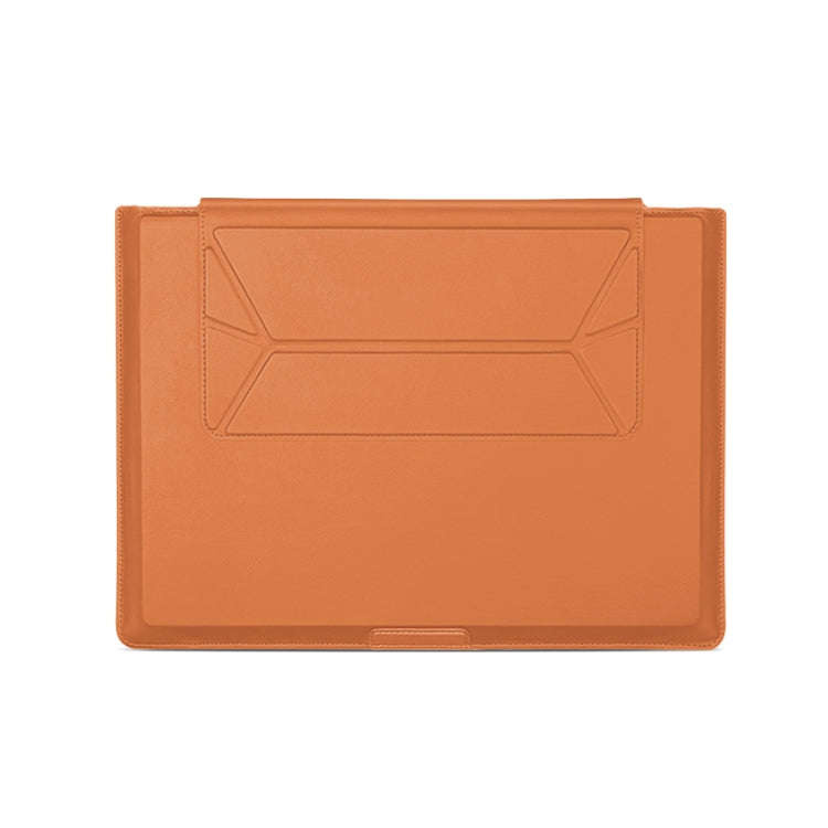 13-14 inch Universal Laptop Magnetic Holder Stitching Inner Bag(Brown)