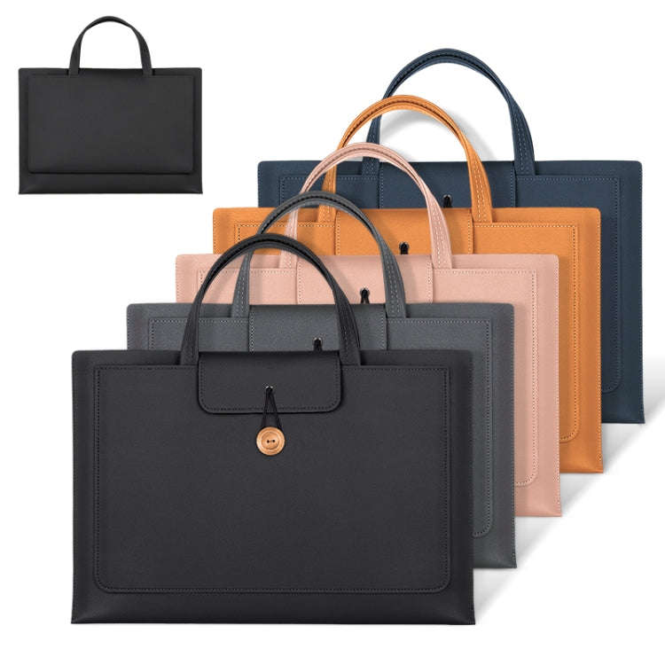 15-16 inch Universal Elastic Thread Button Portable Laptop Inner Bag(Black)