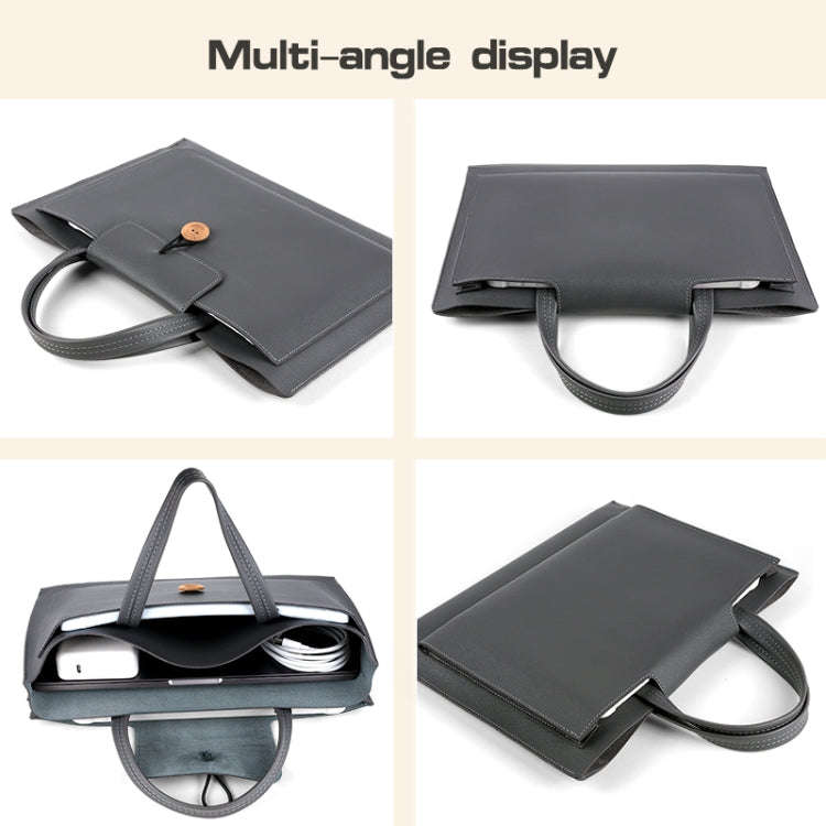 15-16 inch Universal Elastic Thread Button Portable Laptop Inner Bag(Black)