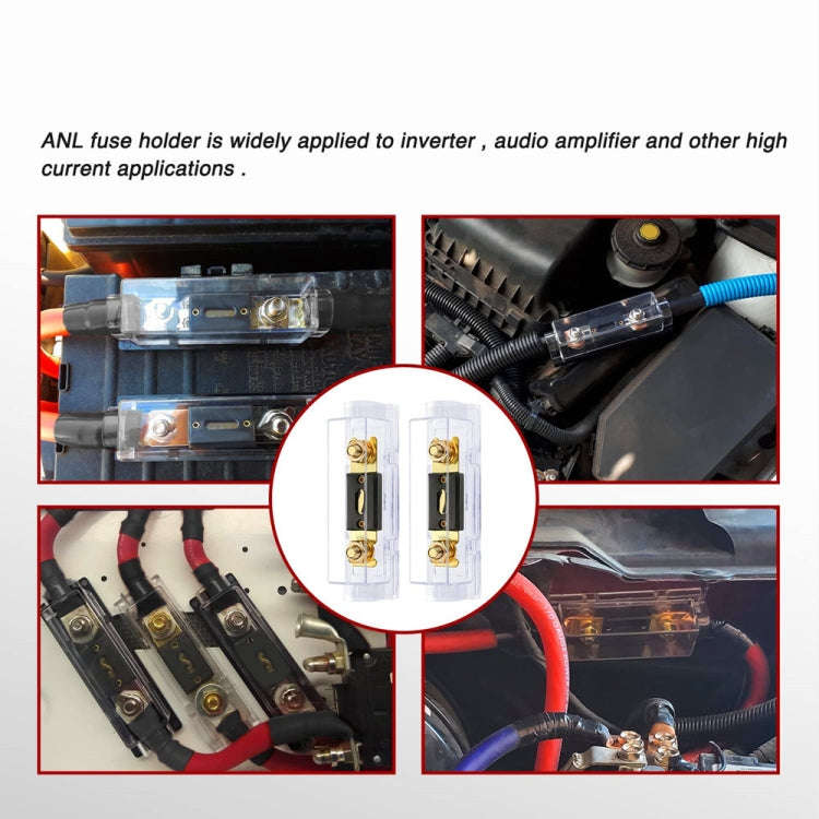 2 in 1 ANL Car Fuse Holder Electrical Protection Insulating Cover, Current:500A