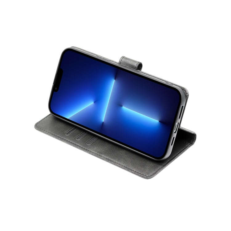 For Nokia C32 Calf Texture Buckle Flip Leather Phone Case(Black)