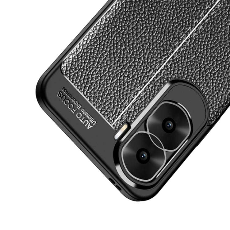 For Honor X50i 5G Litchi Texture Shockproof TPU Phone Case(Black)