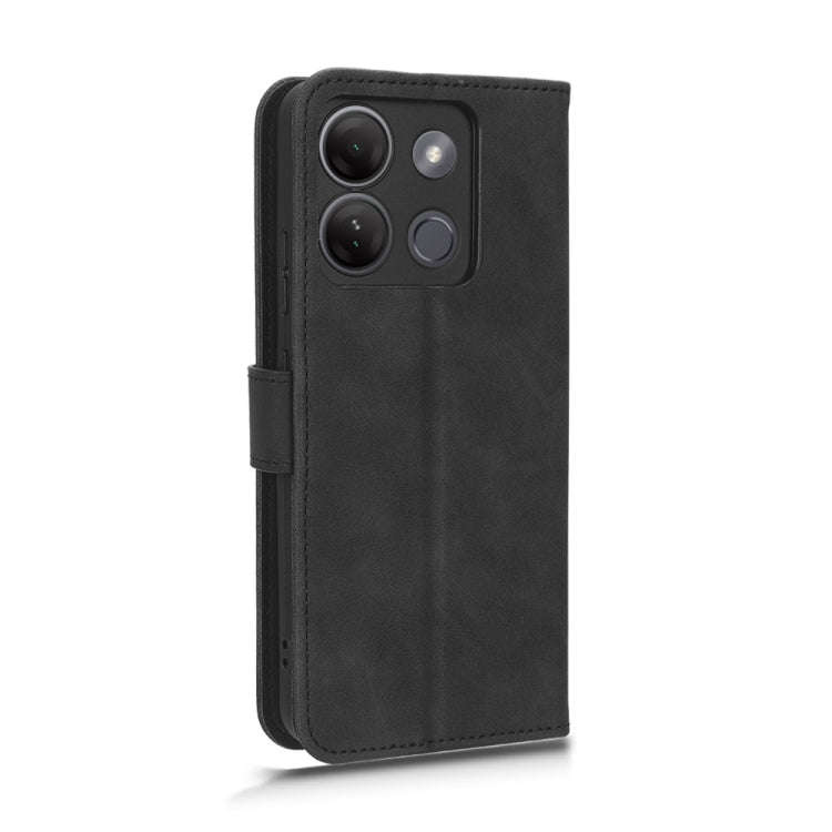 For lnfinix Smart 7 HD Skin Feel Magnetic Flip Leather Phone Case(Black)