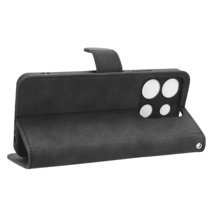 For lnfinix Smart 7 HD Skin Feel Magnetic Flip Leather Phone Case(Black)