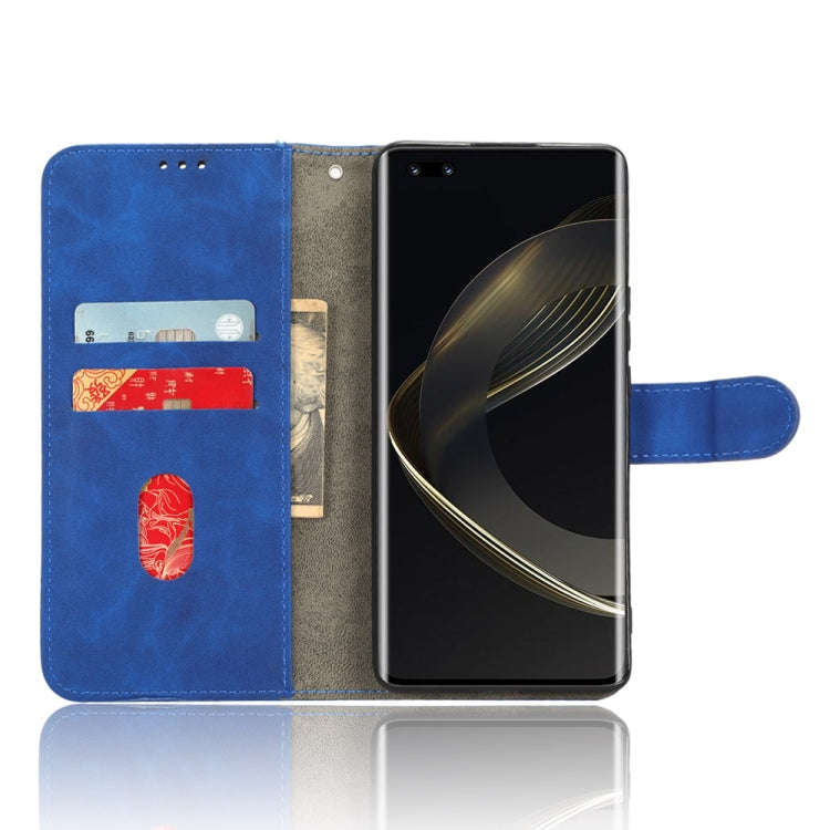 For Huawei nova 11 Pro Skin Feel Magnetic Flip Leather Phone Case(Blue)