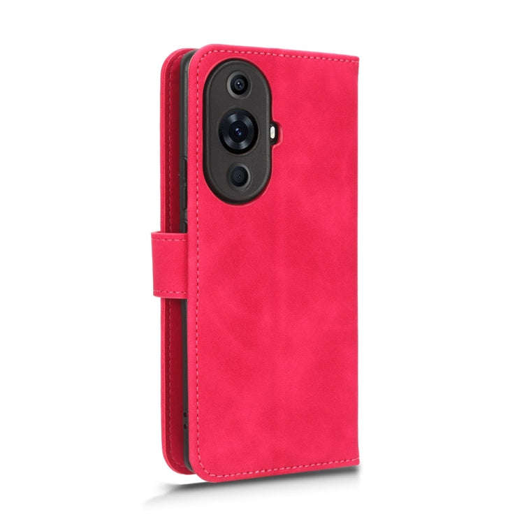 For Huawei nova 11 Pro Skin Feel Magnetic Flip Leather Phone Case(Rose Red)