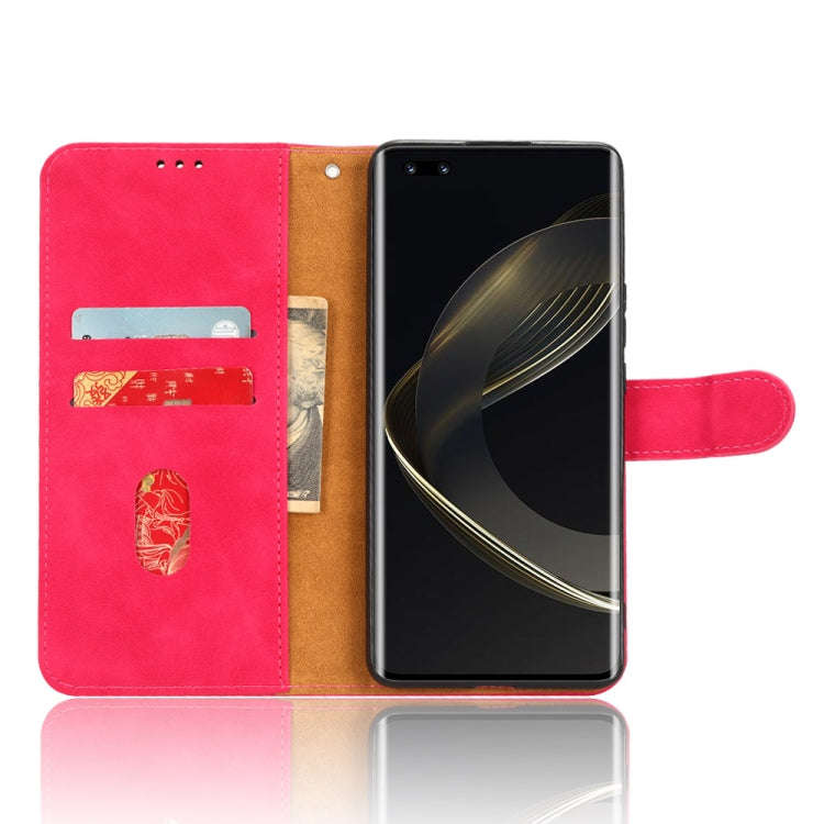 For Huawei nova 11 Pro Skin Feel Magnetic Flip Leather Phone Case(Rose Red)