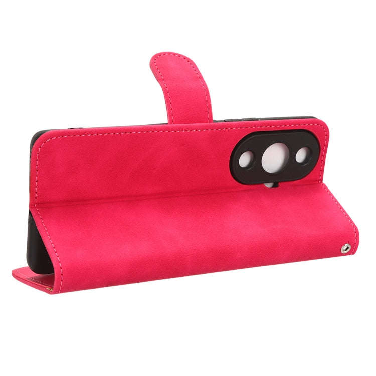 For Huawei nova 11 Pro Skin Feel Magnetic Flip Leather Phone Case(Rose Red)
