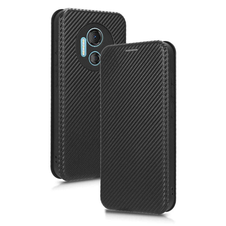 For DOOGEE X97 / X97 Pro Carbon Fiber Texture Flip Leather Phone Case(Black)