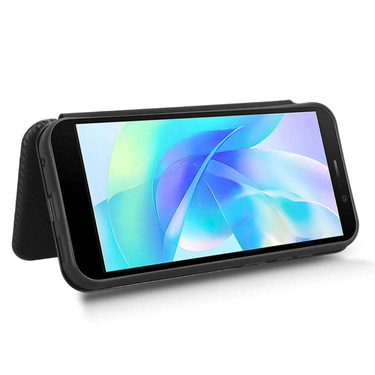For DOOGEE X97 / X97 Pro Carbon Fiber Texture Flip Leather Phone Case(Black)