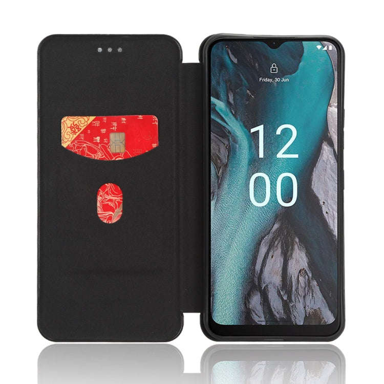 For Nokia C22 Carbon Fiber Texture Flip Leather Phone Case(Black)