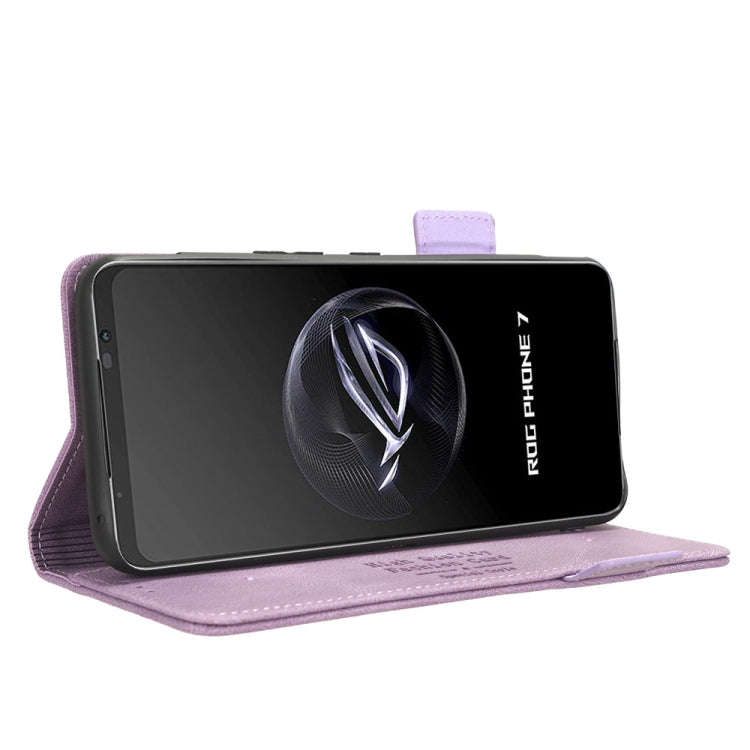 For ASUS ROG Phone 7 Magnetic Clasp Leather Phone Case(Purple)