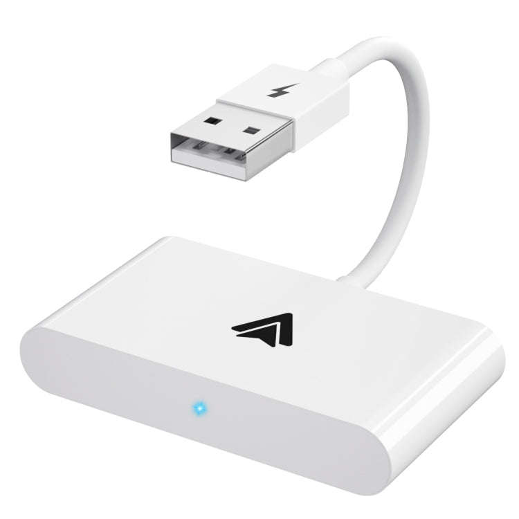 THT-020-2+ USB + USB-C / Type-C Wired to Wireless Carplay Adapter for Android Smartphone(White)