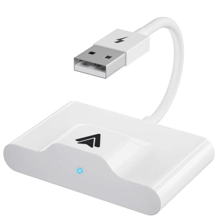 THT-020-3+ USB + USB-C / Type-C Wired to Wireless Carplay Adapter for Android Smartphone(White)