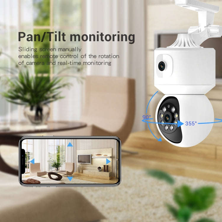 ESCAM QF010 2x2MP Dual Lens Dual Screen Surveillance WiFi Camera Support Two-way Voice & Motion D...