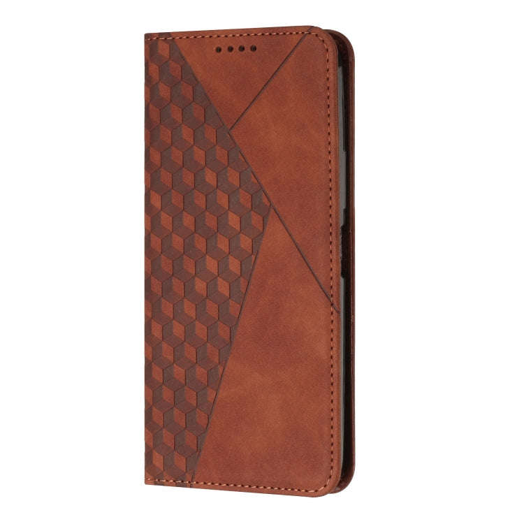 For Google Pixel 8 Pro Diamond Pattern Skin Feel Magnetic Leather Phone Case(Brown)