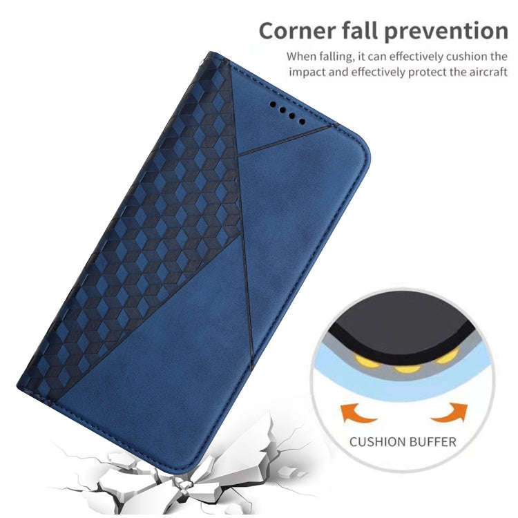 For Google Pixel 8 Pro Diamond Pattern Skin Feel Magnetic Leather Phone Case(Blue)