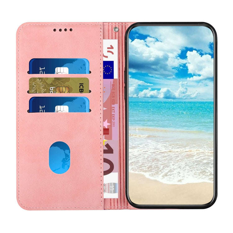 For Google Pixel 8 Pro Diamond Pattern Skin Feel Magnetic Leather Phone Case(Rose Gold)
