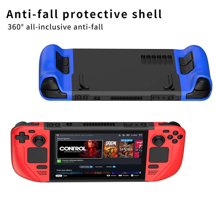 GKK For Steam Deck Color Contrast Anti-fall Game Console Case(Blue)